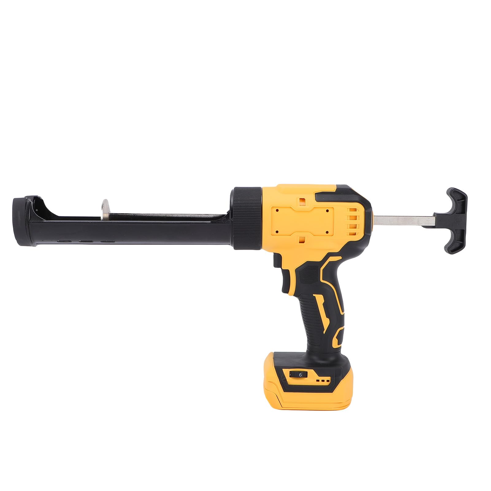 Asixxsix Pistolet Caulking, 6 prędkości ładowalny bezprzewodowy pistolet Caulking ABS z światłem LED 550Lb siła nacisku, elektryczny pistolet Caulking do kuchni Napełnianie łazienki