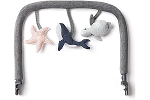 Evolve 3-in-1 Bouncer Toy Bar Accessory, Ergo Comfy - Charcoal Grey