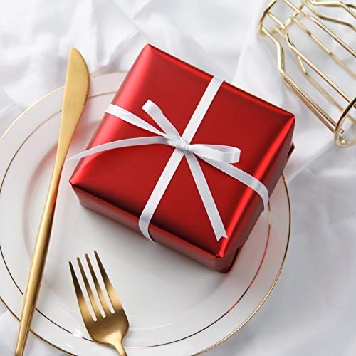 Image of RUSPEPA Gift Wrapping Paper Roll - 81.5 Sq Ft Matte Red for Wedding,Birthday, Shower, Congrats, and Holiday Gifts-30Inch X 32.8Feet