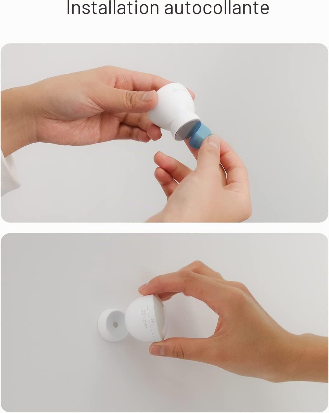 EZVIZ T1C Détecteur de Mouvement, Réglable à 360°, Détection des mouvements Humains, Autonomie de 2 Ans, Compatible EZVIZ Home Alarm, il Faut Fonctionne avec Le Centrale A3