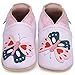 Juicy Bumbles Chaussures Bébé - Chaussons Bébé Cuir Souple - Papillons - 18-24 Mois