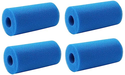 Lot de 4 filtres de piscine de type B réutilisables et lavables en mousse pour piscine compatible avec pour Intex type B-4
