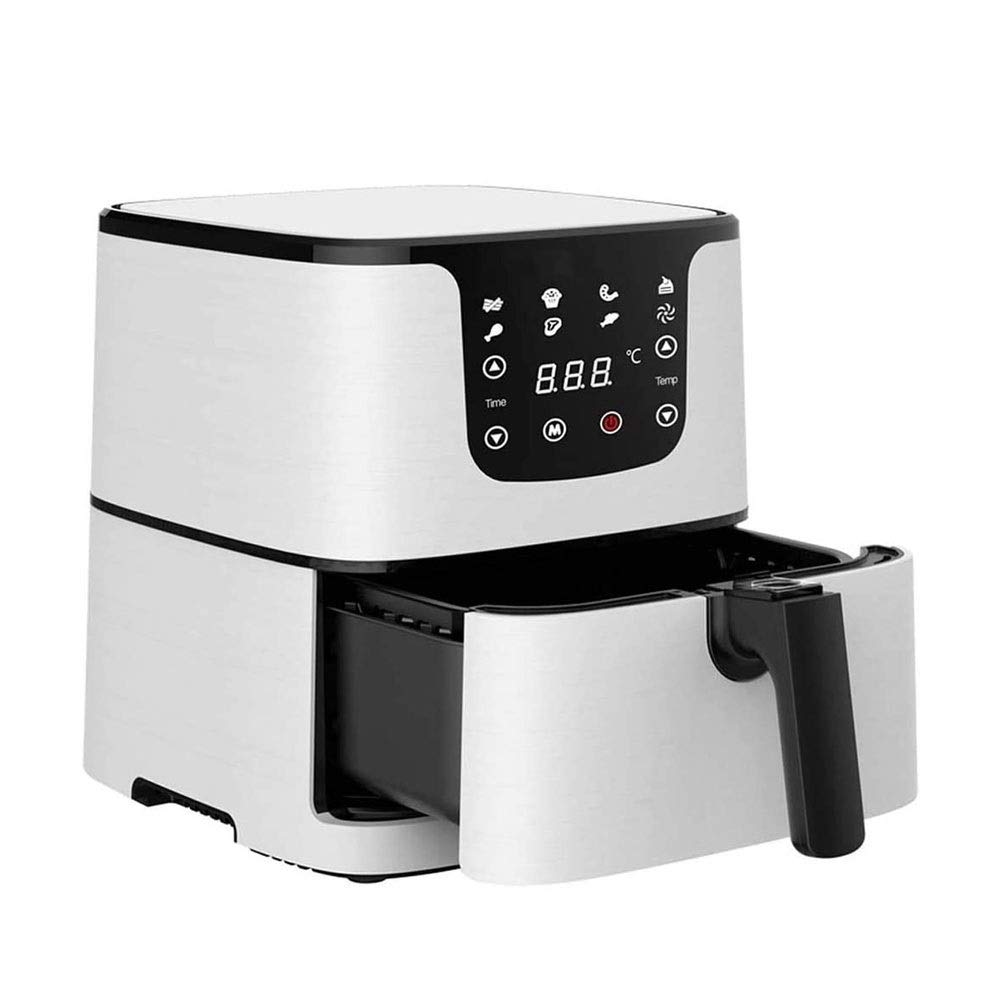Friteuse Air, 5.9 Quart (5,5 litres) Électrique Chaud Friteuses Four Cuisinière d'otilless avec écran numérique LCD et poêle à friture non escamotable, 8 préréglages de cuisson, préchauffage, min