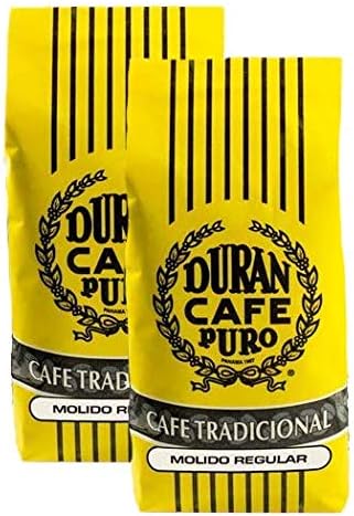 Cafe Duran (Two Pack) Cafe Tradicional - Best Panama Coffee - Regular Ground 1 Pound/425g
