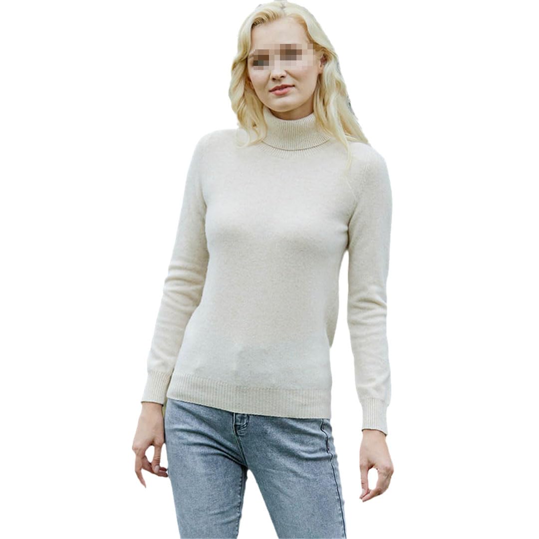 Vogrtcc Damen Rollkragenpullover Wolle Strickpullover Tops Strickwaren Pullover