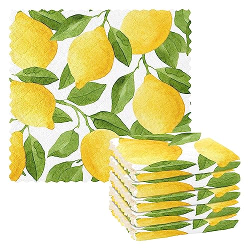 FRODOTGV Aquarell Gelb Zitrone Mikrofaser Reinigungstücher Dekorative Türkische Geschirrtücher Küche Geschirrtücher Terry Ostern Küche Handtücher