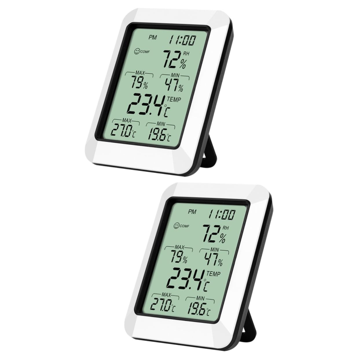 HANABASS 2pezzi Termometro Elettronico Per Umidità e Monitor Portatile Per Display Consumo Ridotto Facile Usare Batteria