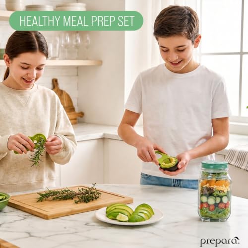 Image of Prepara Salad Set - Herbs n' Greens, Avocado Cool & Salad Pod | BPA-Free, Ideal for Meal Prep, Snacks & Salads, Multi-Function Prep Tools, Includes 2.5 oz Leakproof Dressing Capsule