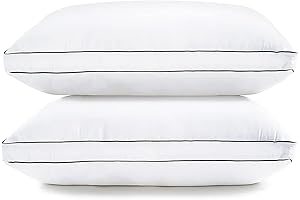 Tommy Hilfiger Gusseted Soft Bed Pillows for Supreme Comfort and Support