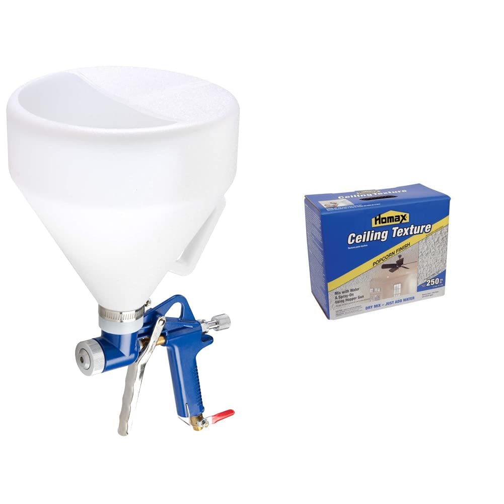 HILTEX 31229 Air Texture Gun with 1.32 Gallon Hopper & Homax Ceiling