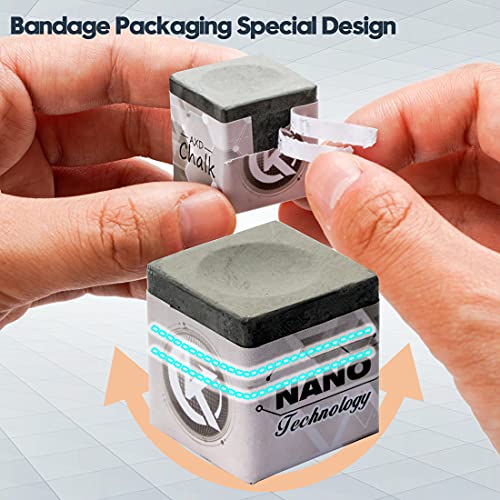 Konllen Billiards Chalk Professional Chalk Nano Technology Tournament Dedicated For National Billiards Players（Outstanding Performance,Reduce Miscue,Durable,Low Deflection） #TOP5