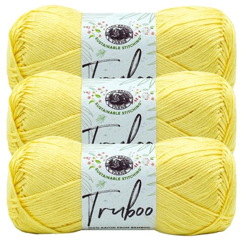 Image of (3 Pack) Lion Brand Yarn Truboo Yarn, Yellow