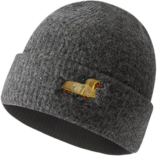 Embroidery Puppy Knitted Hat Warm Women's Autumn and Winter Versatile Fashion Men's Casual Wool Hat