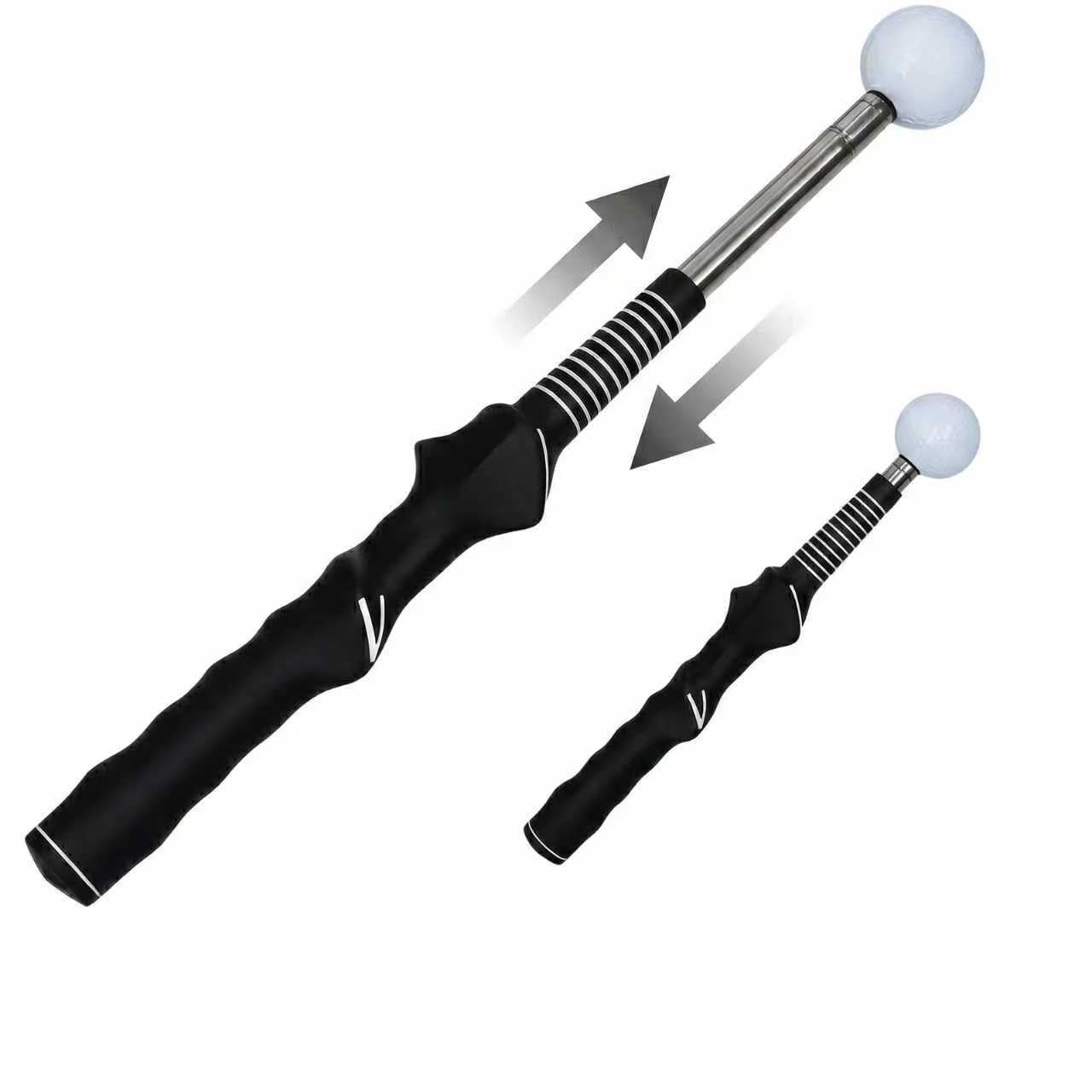 Ayuda retráctil de entrenamiento de golf, entrenador de swing de golf, entrenador de oscilación de golf telescópico para corrección de postura y entrenamiento de swing, ayudas de entrenamiento de golf