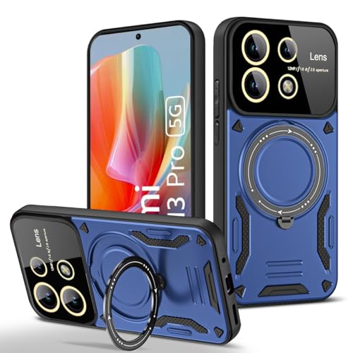 Redmi Note 13 Pro 5G / Xiaomi Poco X6 5G �P�[�X�wAFINER�x�V�^ TPU+PC �J�o�[ �����O 360�x��] �X�^���h�@�\ �ԍڃz���_�[�Ή� �����Y�ی� Redmi Note 13 Pro 5G / Xiaomi