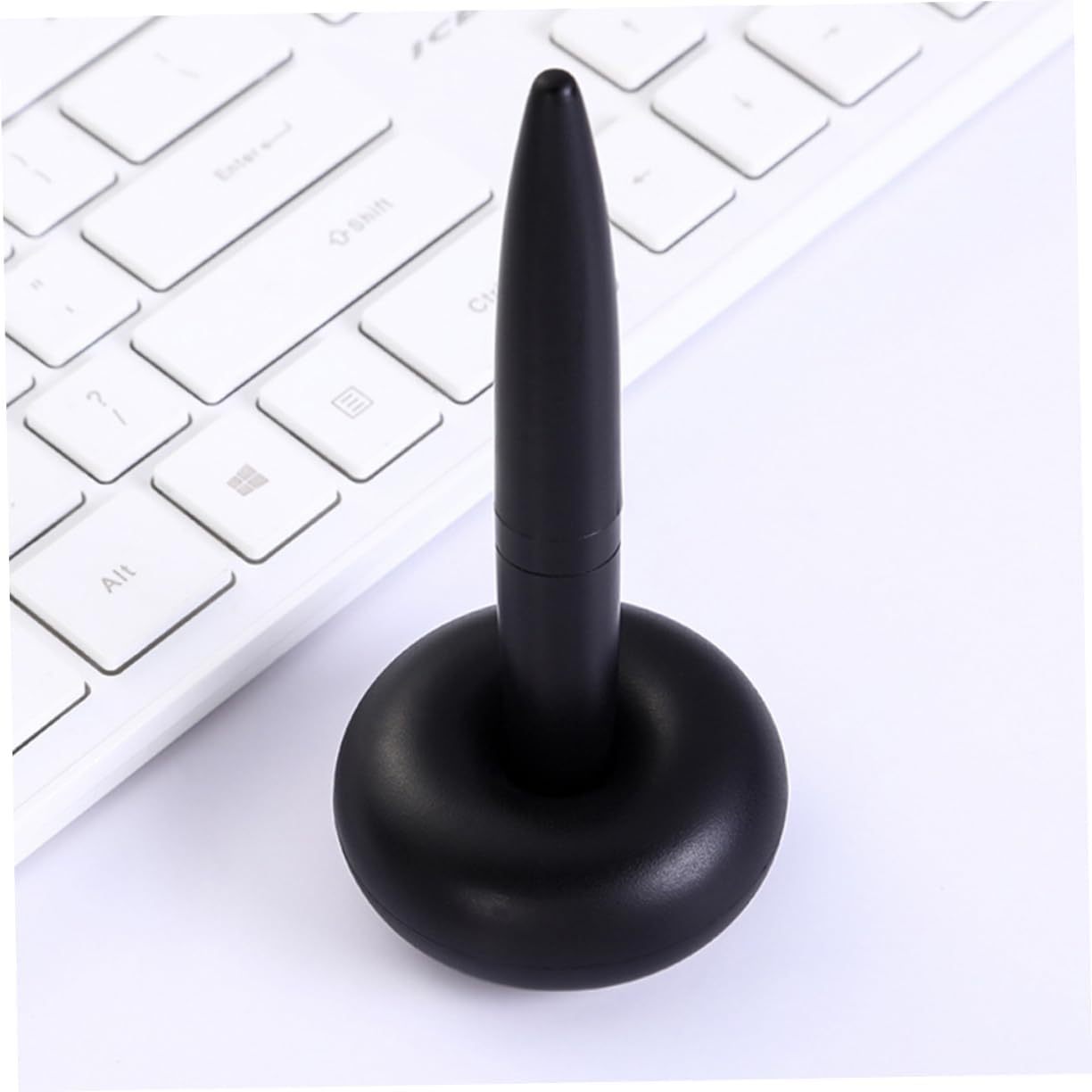 Penna a sfera, penna a inchiostro neutro Confezione da 2 penne a sfera magnetiche in metallo con inchiostro gel, nere e argentate
