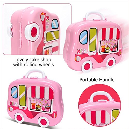 Image of Magicwand Plastic Pretend Play Carry Along Kitchen Food Play Set for Girls (26 Pcs W /o Stickers)