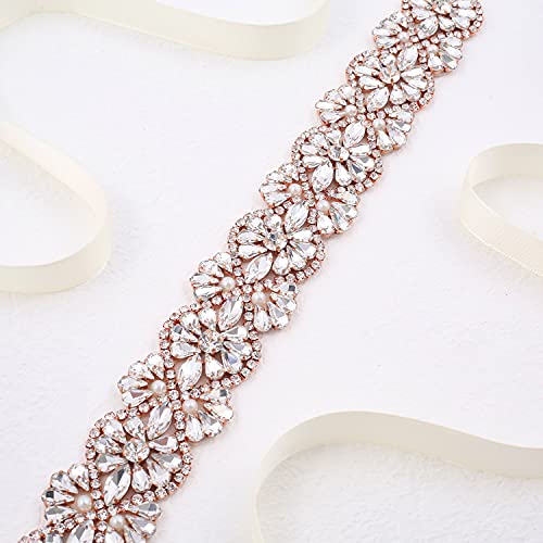 Bridesmaid Sash Crystal Rhinestone Bridal Belt Wedding Belt with ribbon Women Dress Accessories2
