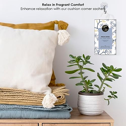 Image of Soul & Scents Fresh Linen Fragrance Sachet|Blend of Tea Tree, Lemongrass, and Peppermint|Versatile Air Freshener for Car, Wardrobe, Kitchen, and Travel Bag | Pack of 3-20gm Each