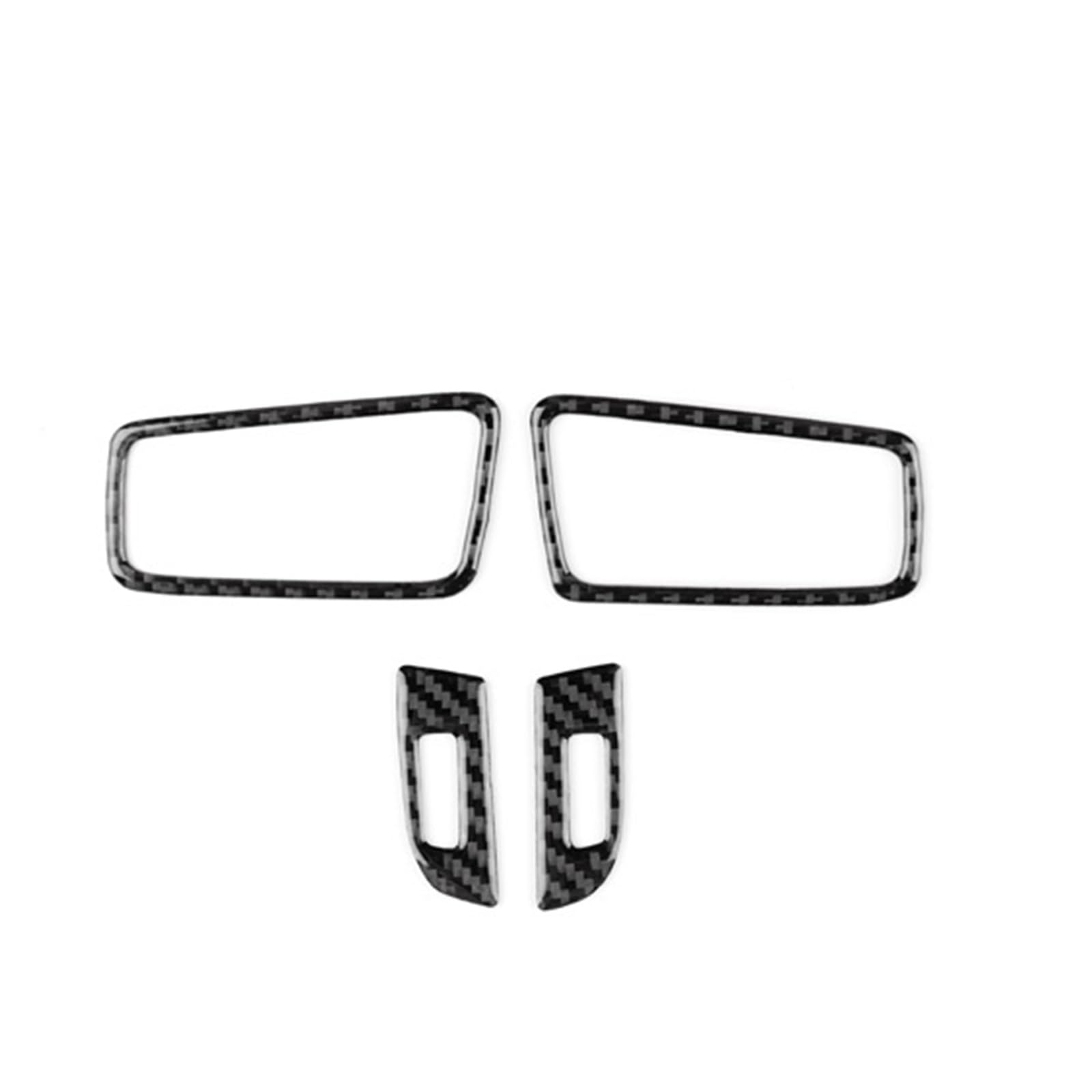 Car Trim Interior for Toyota for RAV4 XA50 2019-2025 LHD RHD Car Instrument Air Outlet Trim Soft Carbon Fiber Sticker Interior Mouldings(Black Carbon)