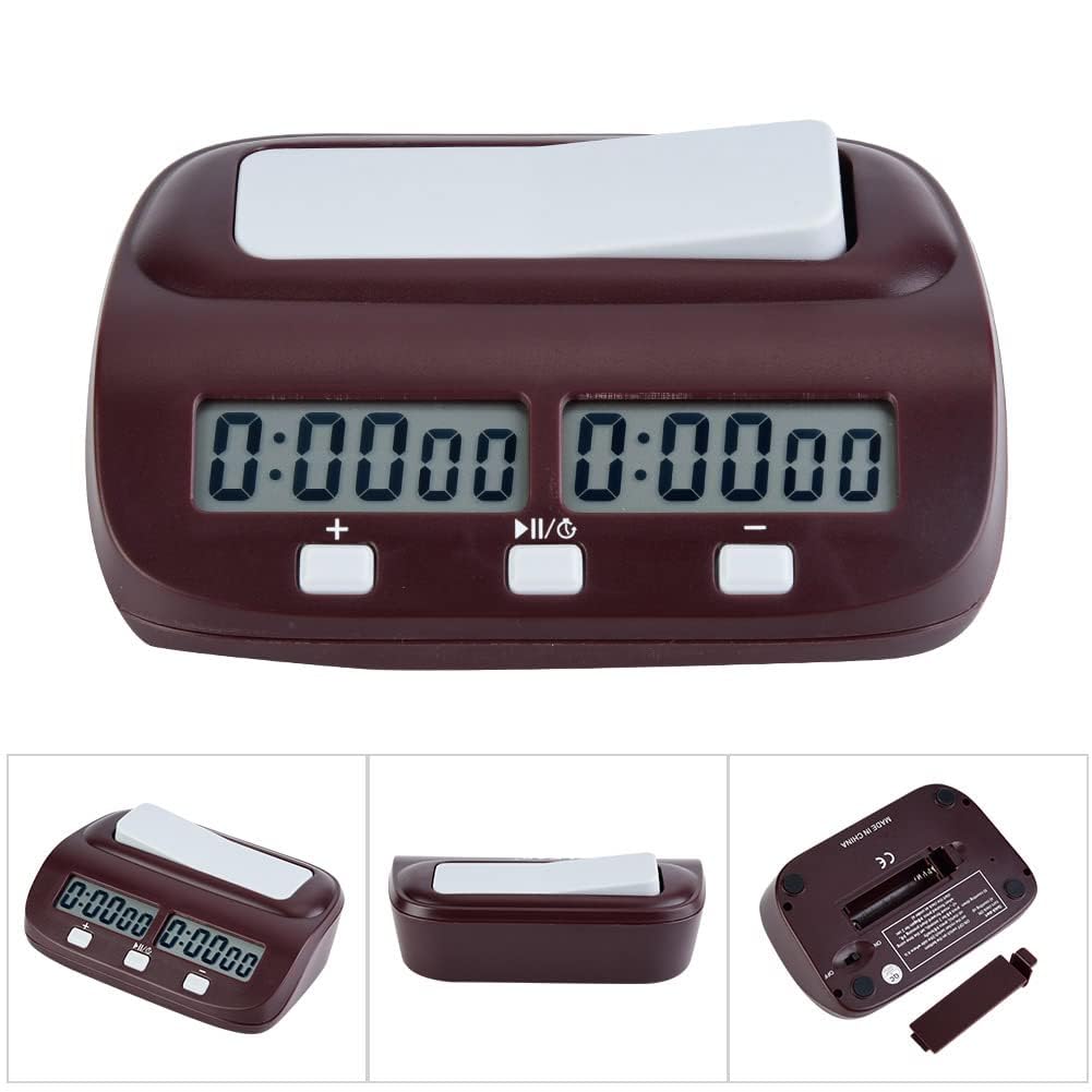 Reloj de ajedrez, Temporizador Digital Profesional con Alarma Integrada Reloj Juegos de Mesa para Torneos Escolares Clubes y Familias