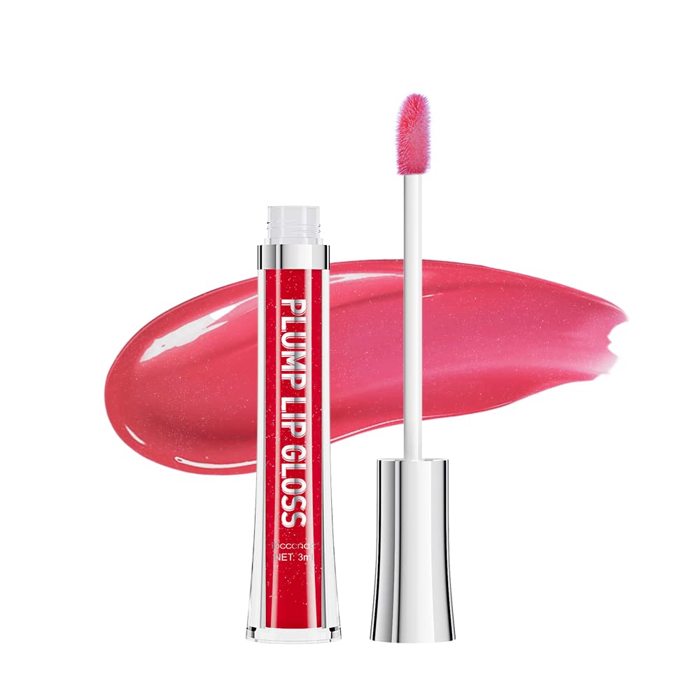 ibcccndcLip Plumper gloss,Natural Lip Plumper,High Shine Lip Plumper,Lip Enhancer for Fuller,Sexy Lip Gloss,Shiny Lip Gloss For Girls and Women (5)