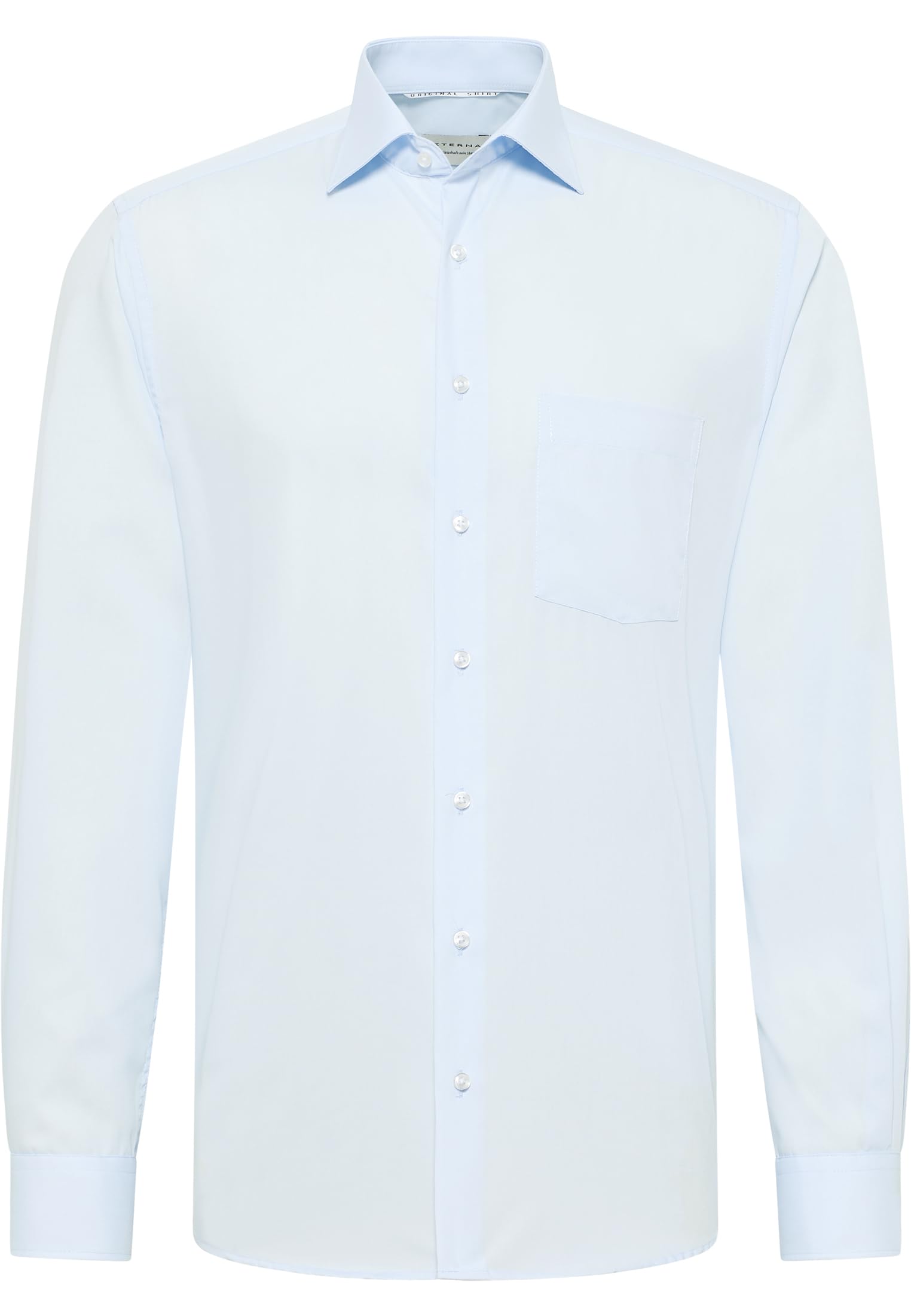 ETERNA Langarm Hemd Modern Fit Popeline unifarben Größe 42, Farbe hellblau