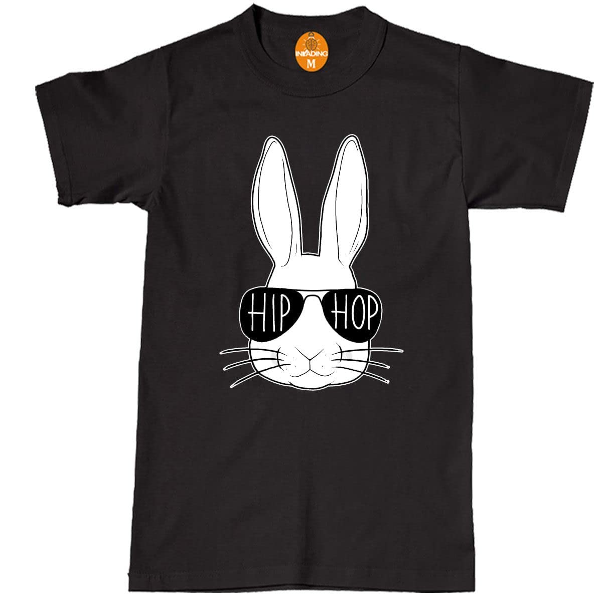 STREETWISE CLOTHING QUALITY CASUAL WEARHip Hop Easter T-Shirt: Cool Bunny Ear Rabbit Design for Adults, Kids, Girls, and Boys (UK, Alpha, XXL, Black)