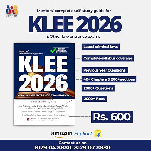 Image of Mentors' Complete Self Study Guide For Kerala Law Entrance Examination