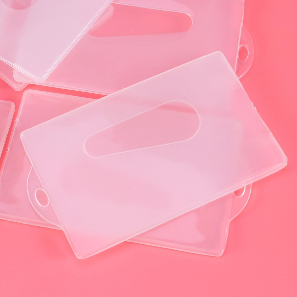 LIOOBO 12pcs Id Holder with Hole Opening for Meal and Loyalty Cards