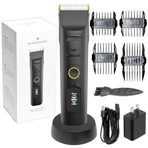 Brio Beardscape V2 Beard Trimmer for Men Professional with Low Friction Ceramic Blade
