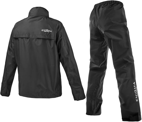 [ENIGMA] コミネ 2026モデル バイク用 レインウェア 25-026 EN-026 スーパーストレッチレインウェア ブラック L - 3
