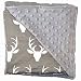 Unique Baby Soft Textured Minky Dot Blanket, Moose Grey