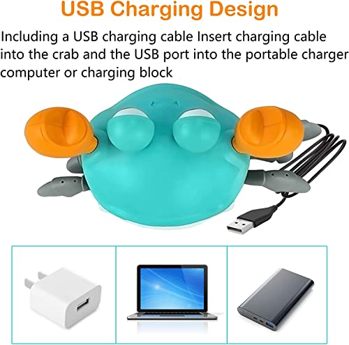 Image of Crab Toy for Baby 1 - 3 + Year Old boy Girl with Sensors and LED Lights, Musical Toys for Kids, Rechargeable, Great Birthday Gift, Kids Toy