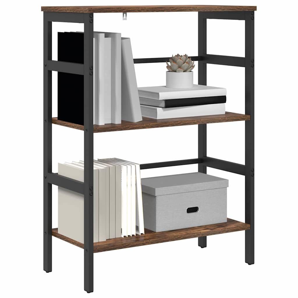 Vidaxl Bookshelf Smoked Oak 60 X 29.5 X 81 Cm Engineered Wood
