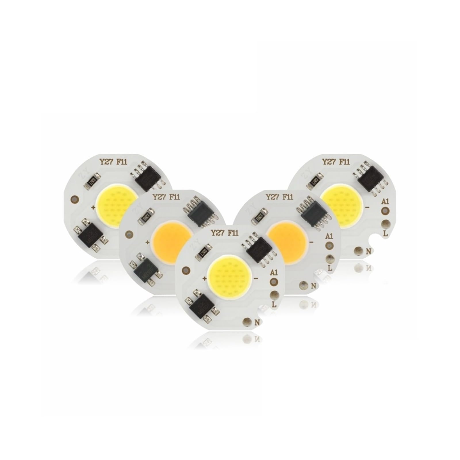 10 piezas/lote 3W 5W 7W 9W LED COB Chip Lámpara 220V IC inteligente No necesita controlador Bombilla LED for reflector Iluminación blanca fría/cálida(Cold White,220V_7W)
