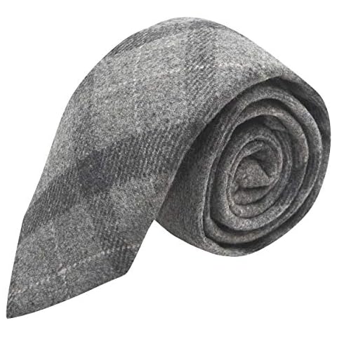 Corbata de cuadros en mezcla de lana tejida de King & Priory Cover