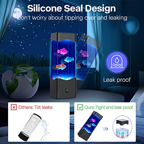 Gifts For Kids Adults, Multi-Color Fake Fish Lava Lamp, Usb Powered Aquarium Night Lights, Home Office Room Desktop Decoration, Gift For Christmas, Birthdays, Halloween, Holidays #TOP6
