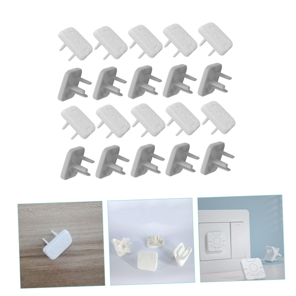 KOMBIUDA Proofing Socket Covers Plug Protectors with Hidden Buckle Thickened Electrical Outlet Safety Plug Covers for Childproofing Home Use