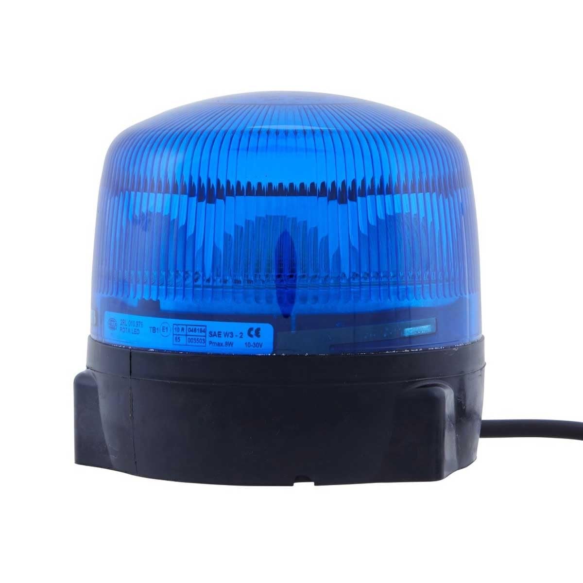 HELLA 2RL 010 979-121 LED-Proiettore rotante, RotaLED, 12/24V, blu, Fissaggio magnetico, Cavo 600mm
