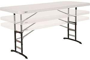 Products 80565 Adjustable Height Folding Utility Table, 6' Lifetime Folding Table