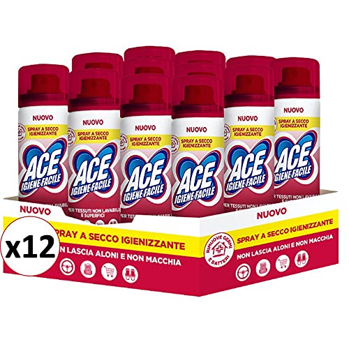 ACE Spray higienizante en seco, caja de 12 aerosoles, 75 ml