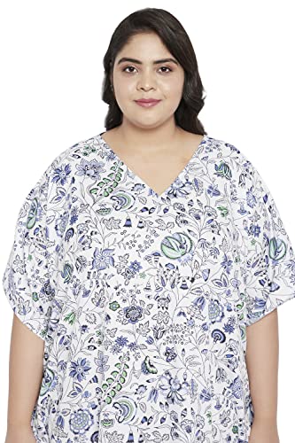 Image of Gypsie Blu Women Plus Size Kaftan Dress Beach Cover Up Maxi Dresses for Women, V-Neck Kimono Sleeve 1X-3X