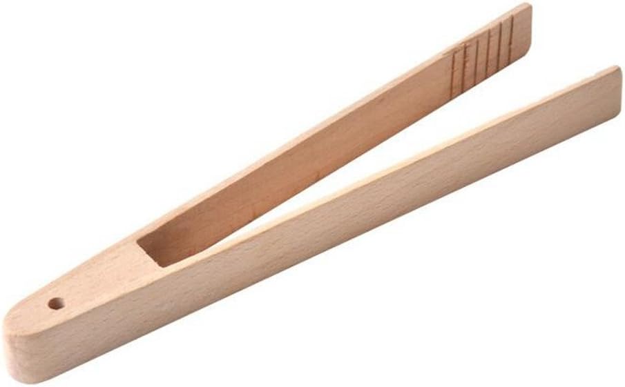 Aiyani Creative Beech Wood Cake Clamp Multi-purpose Tong Clip Kitchen Wooden Tongs 30cm (Pack of 10)