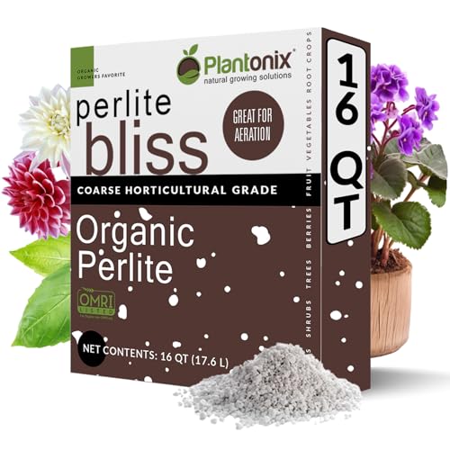 Perlite Bliss (16 Qts) - Organic Perlite for Plants Indoor Soil Amendment - Horticultural Perlite...