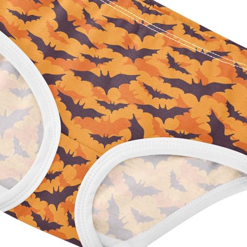 Little Girl Underwear Toddler Panties Kids Undies Halloween Bat Soft Cotton Briefs 2T-8Y4