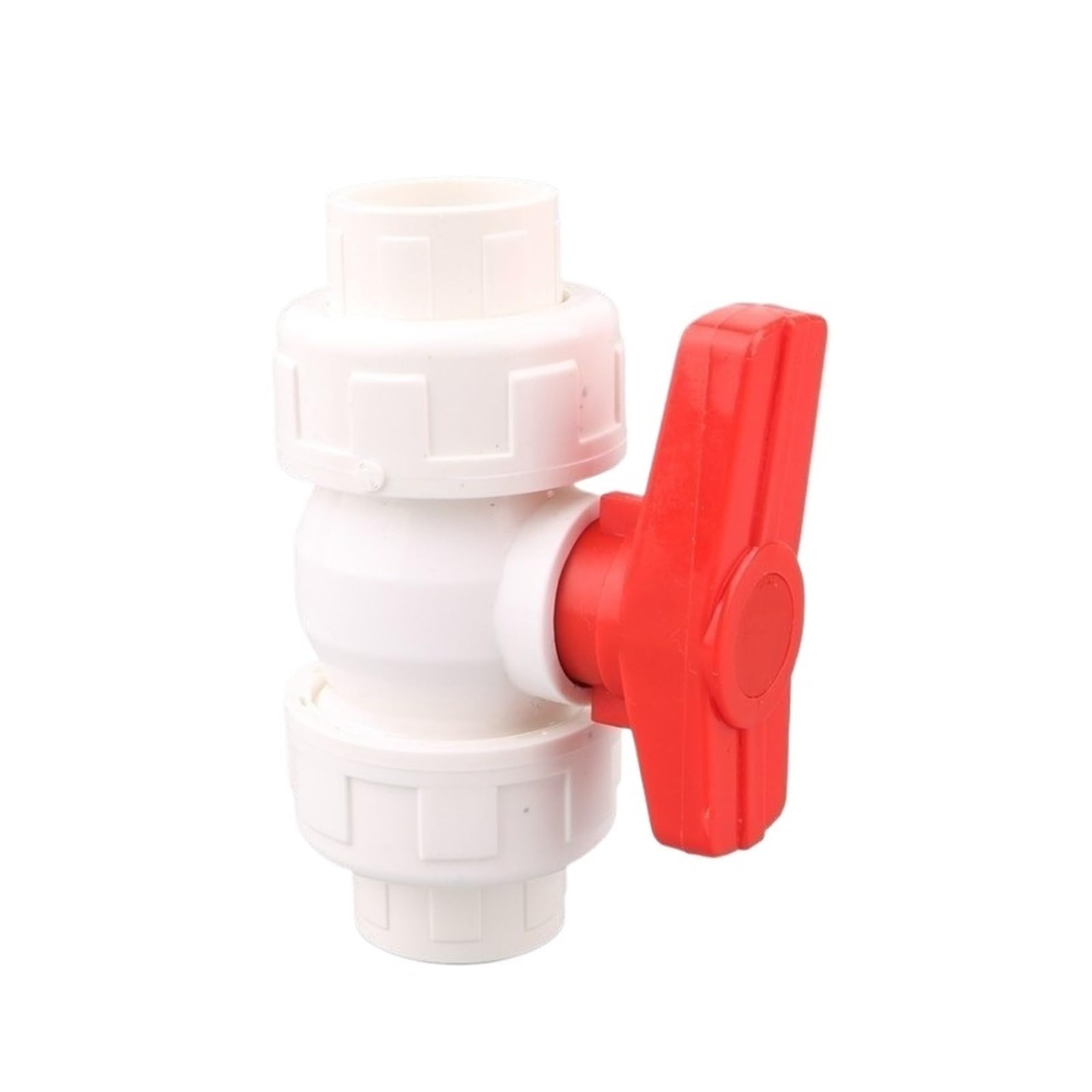 CHATROOM 1 Stück PVC-Kugelhahn 20 25 32 40 50 Mm Wasserleitungs-Kugelhahn Gartenbewässerung Aquarium Fischtank PVC-Rohrschlauchventil(White,ID 50mm)