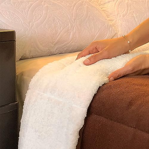 Edredom Cobertor Cobredom de Solteiro Textura Pele Carneiro Sherpa 1,60x2,20cm (Caramelo)