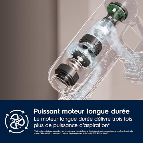 Electrolux 700 Hygienic, Aspirateur balai sans fil avec Serpillère, Ultra Léger 2,2 kg, Brosse lavante, Electrolux Ecoline, 60% de Plastique Recyclé, EP71B14WET, Bleu