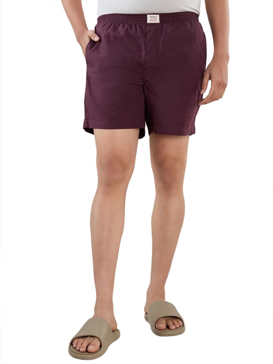 sleepz by raymond Men Regular Fit Stripe Pattern Pure Cotton Flat Front Lounge wear Boxer-picture-11